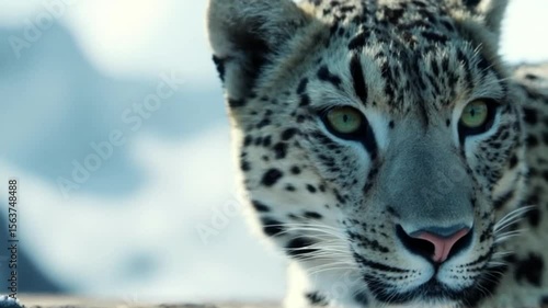 Majestic Snow Leopard 4K Stock Video