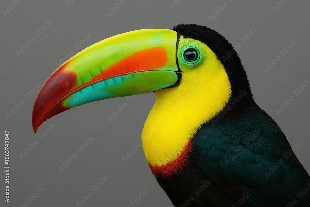 Fototapeta premium A close up of a colorful bird with a long beak