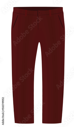 Red chino pants. vector illustration	