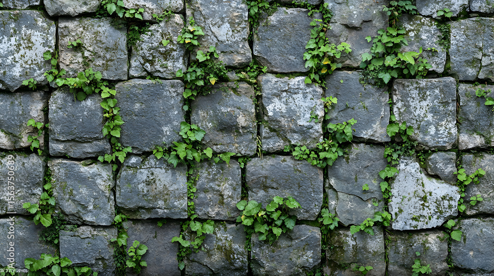 Stone wall texture with green plants growing between the stones. Perfect for background or design projects. Stone wall texture with green plants growing between the stones. Perfect for background or design projects.