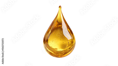 A drop of oil is shown in a glass