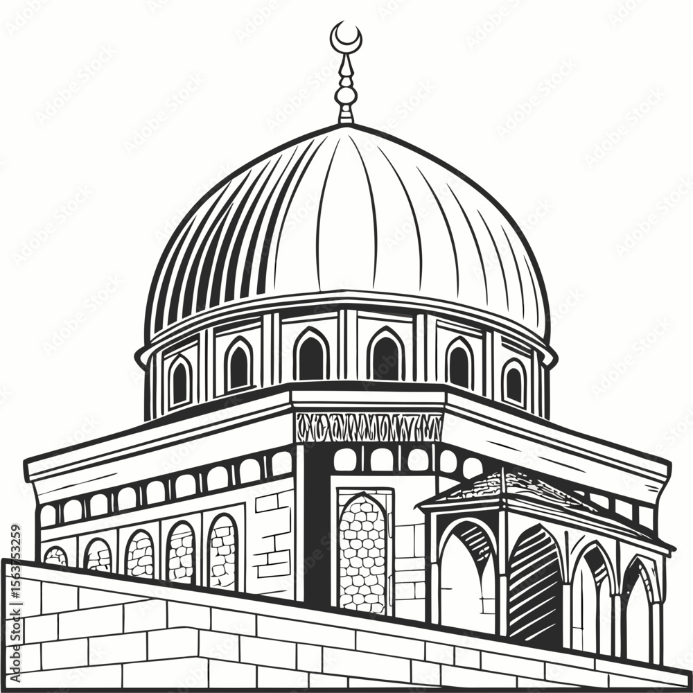 Obraz premium Veil of the Temple vector for religious, Easter, and holy week digital design projects.