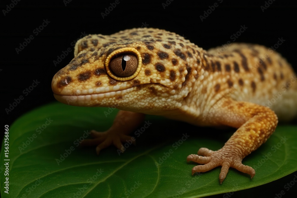 Obraz premium A close up of a gecko on a leaf