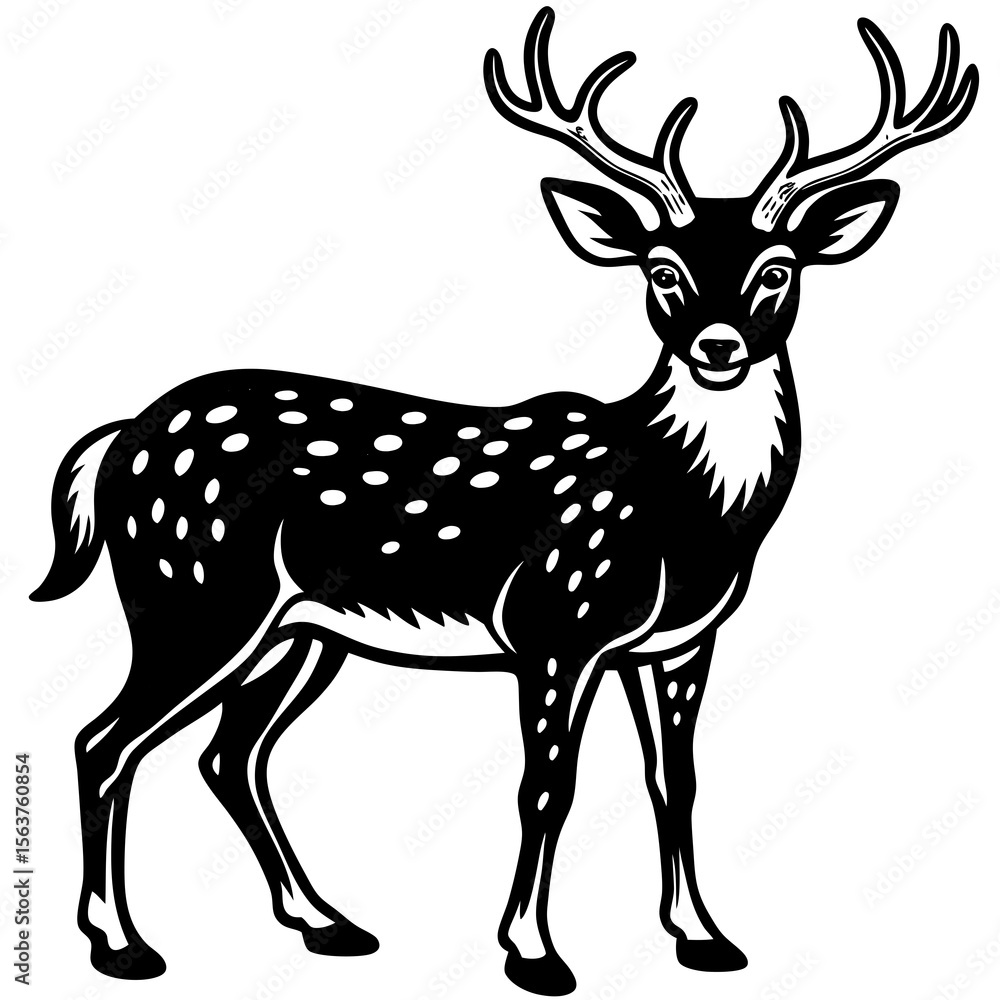 Fototapeta premium deer silhouette vector