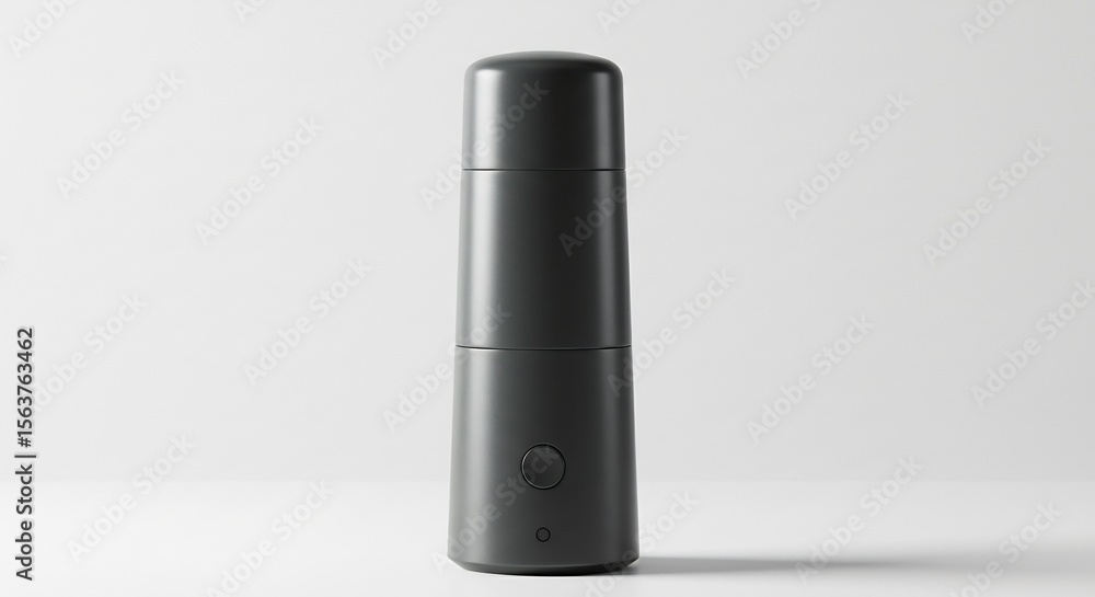 Fototapeta premium 都会的ミニマルデザイン 滑らかな灰色の携帯クリーナー シンプルでスタイリッシュな質感. AI Generated