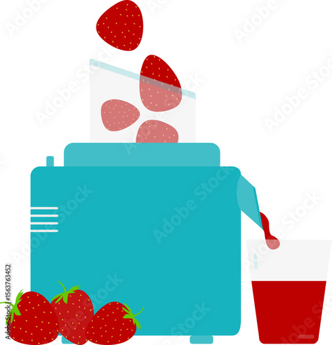  Squeezer strawberry juice production