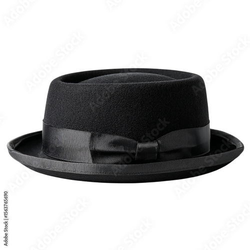 Wallpaper Mural Elegant black pork pie hat on transparent background Torontodigital.ca
