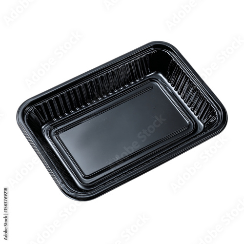 Wallpaper Mural Empty black plastic food tray on transparent background Torontodigital.ca
