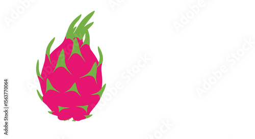 dragon fruit on white background