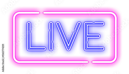 Neon Live Broadcasting Icon