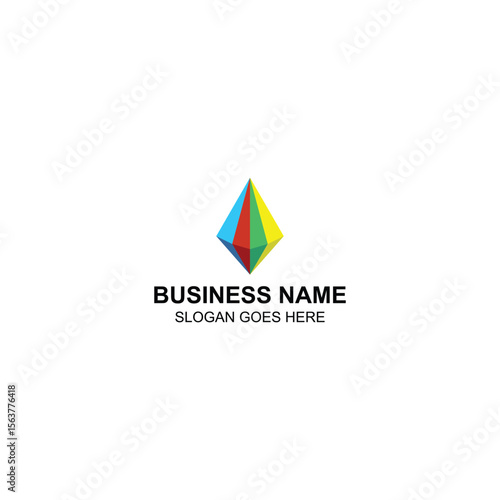 Free Download colorful diamond logo design for brand or business with creative illustration - GFXLoad