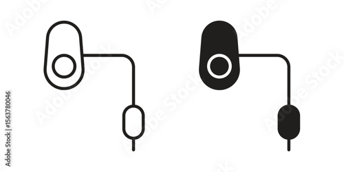 Anesthesia icon. Flat and stroke versions. Graphic elements.