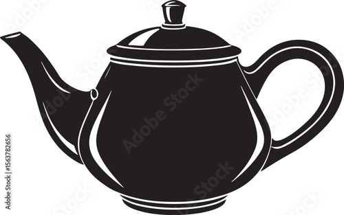 Black teapot vector icon
