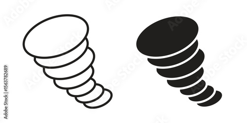 Cornucopia icon. Flat and stroke versions. Graphic elements.