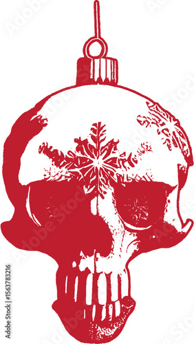 red. Calavera terrorífica. skull represents a scary horror scene with human skulls. Vector. Navidad. Halloween.