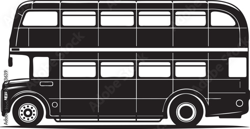 Double Decker Bus Silhouette Vector