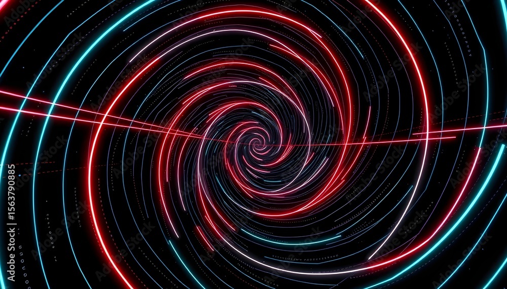 Dynamic light spiral animation digital art neon colors abstract high perspective Dynamic light spiral animation digital art neon colors abstract high perspective