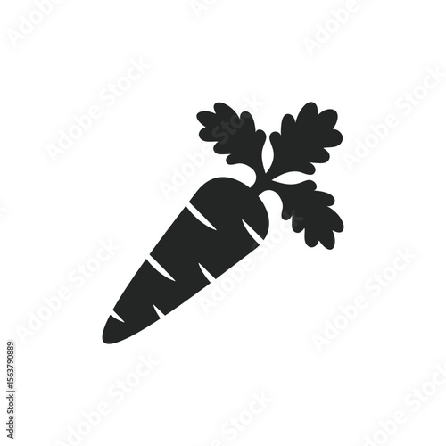 Carrot vegetable icon in flat style. Healthy food vector illustration on isolated background. Natural meal sign business concept.