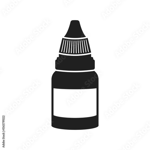 Pipette with oil drop icon in flat style. Dropper bottle vector illustration on isolated background. Medical tube sign business concept.