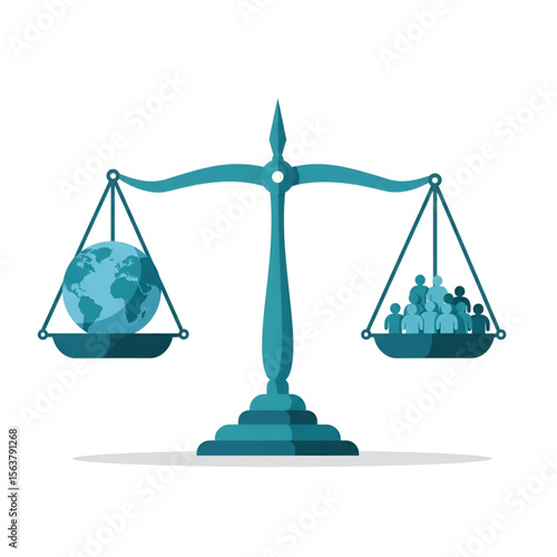 Balancing Global Needs  Earth's Resources and Human Population Growth, A Visual Representation