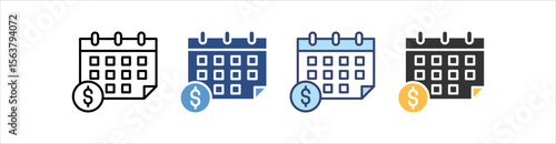 Calendar Icon Set Multiple Style Collection