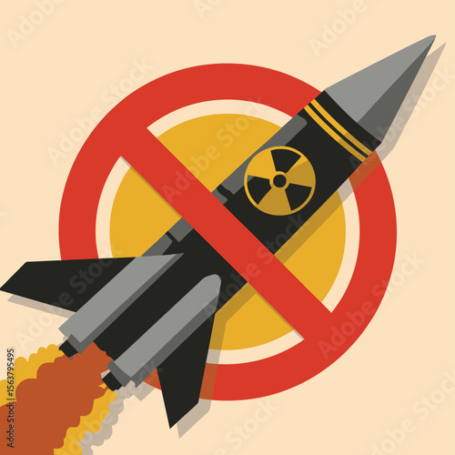 International Day For The Total Elimination of Nuclear Weapons Vector Image Illustration