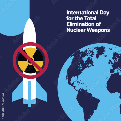 International Day For The Total Elimination of Nuclear Weapons Vector Image Illustration