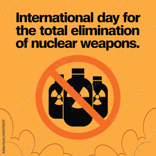 International Day For The Total Elimination of Nuclear Weapons Vector Image Illustration