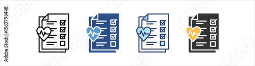 Diagnostic Icon Set Multiple Style Collection