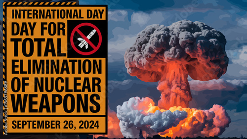 International Day For The Total Elimination of Nuclear Weapons Vector Image Illustration