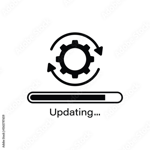 Loading process symbol design. Update system icon and clip art design