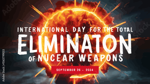 International Day For The Total Elimination of Nuclear Weapons Vector Image Illustration
