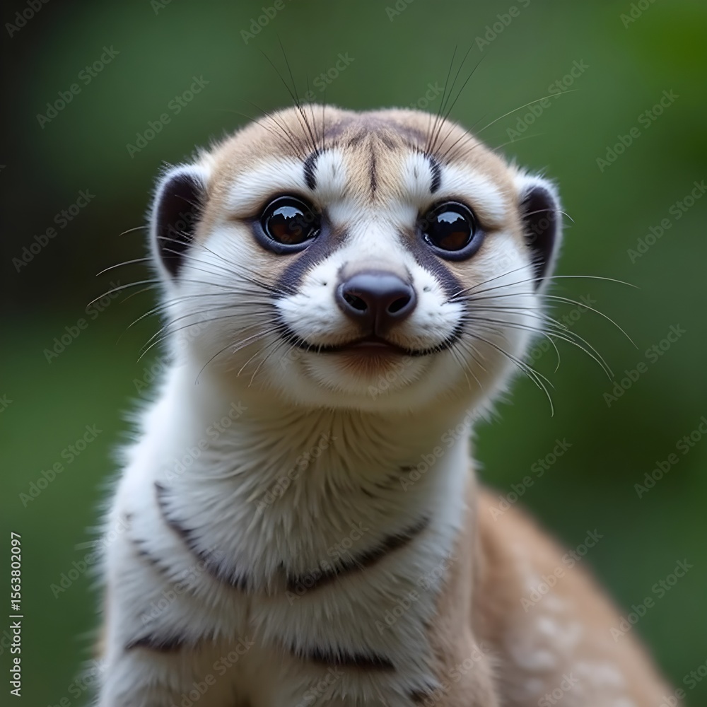 Fototapeta premium It features an adorable little mammal with an affectionate expression.