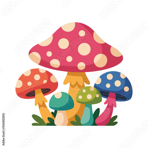 Nature mushroom graphic vector art