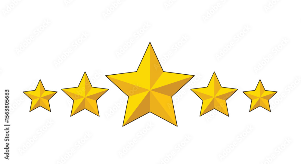 A Collection of Five Golden Stars Demonstrating Excellent Achievement and Top Performance A Collection of Five Golden Stars Demonstrating Excellent Achievement and Top Performance