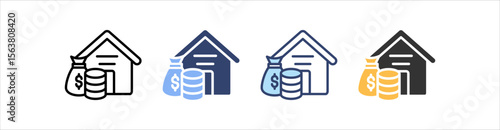 Asset Icon Set Multiple Style Collection
