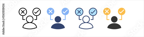 Decision Making Icon Set Multiple Style Collection