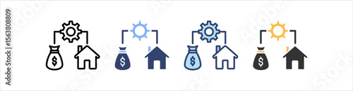 Asset Management Icon Set Multiple Style Collection