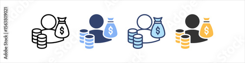 Investor Icon Set Multiple Style Collection