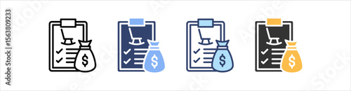 Retirement Plan Icon Set Multiple Style Collection