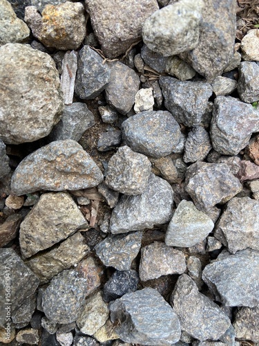 Close-Up Textured Rough Stony Rock Aggregate Material for Construction and Decoration