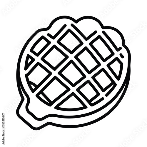belgian waffle line art sketch
