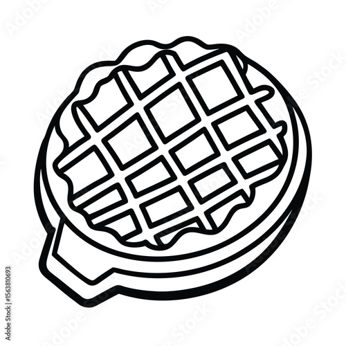 belgian waffle line art sketch