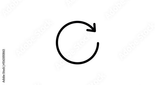 Minimalist circular arrow icon symbolizing reset or refresh