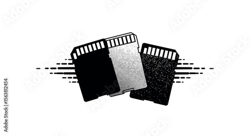 Crossed palm line art vector illustration for mystical design concepts