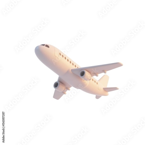 Soaring High: A sleek aircraft glides gracefully through the boundless sky, symbolizing the spirit of travel and exploration.