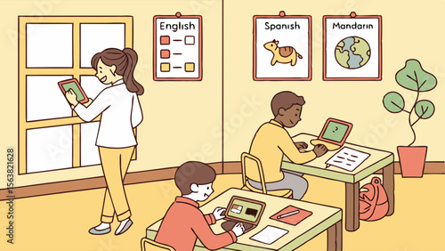 Language Learning with Technology in a Modern Classroom