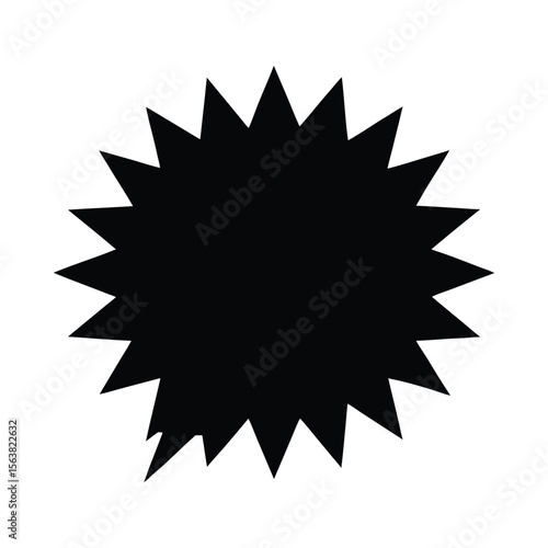 Dynamic jagged electric border speech bubble frame design for creative communication projects