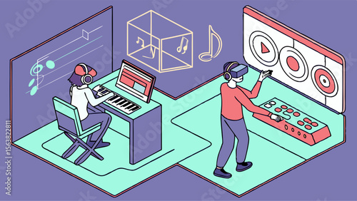 Virtual Music Creation: Immersive Digital Soundscapes