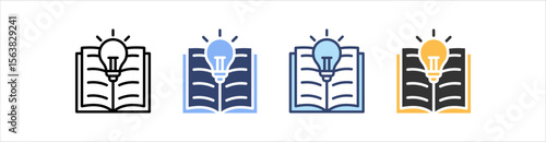 Knowledge Icon Set Multiple Style Collection